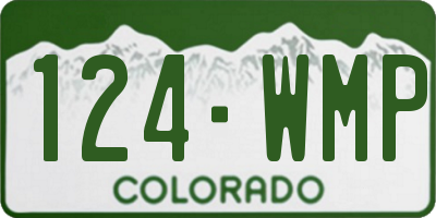 CO license plate 124WMP