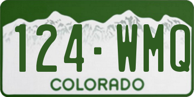 CO license plate 124WMQ