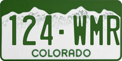 CO license plate 124WMR