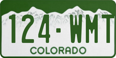 CO license plate 124WMT