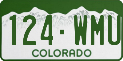 CO license plate 124WMU