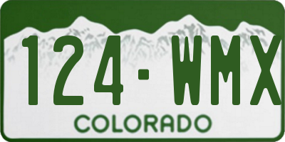 CO license plate 124WMX