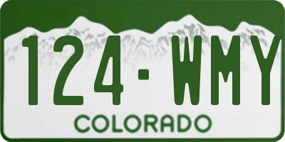 CO license plate 124WMY