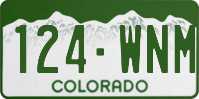 CO license plate 124WNM
