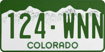 CO license plate 124WNN
