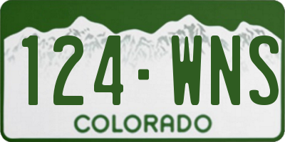 CO license plate 124WNS