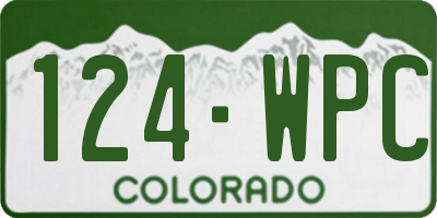 CO license plate 124WPC