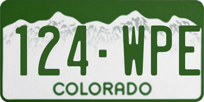 CO license plate 124WPE