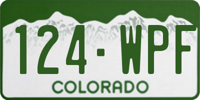 CO license plate 124WPF