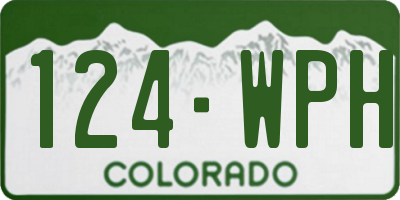 CO license plate 124WPH