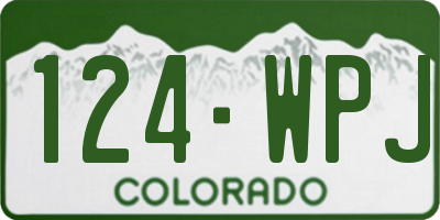 CO license plate 124WPJ