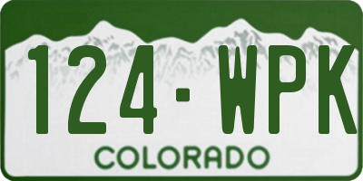 CO license plate 124WPK