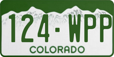 CO license plate 124WPP