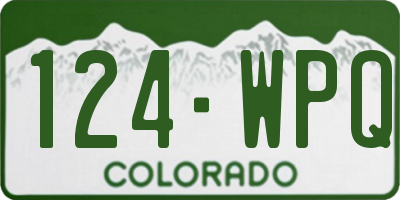 CO license plate 124WPQ