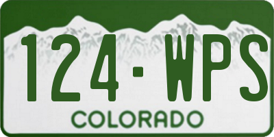 CO license plate 124WPS