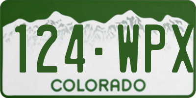 CO license plate 124WPX