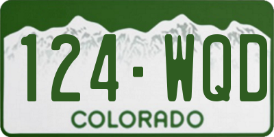 CO license plate 124WQD