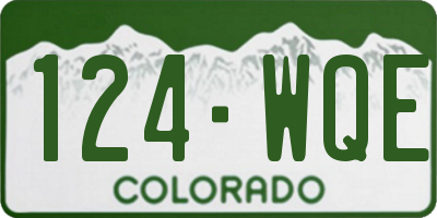 CO license plate 124WQE