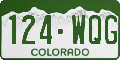 CO license plate 124WQG
