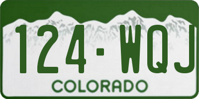 CO license plate 124WQJ