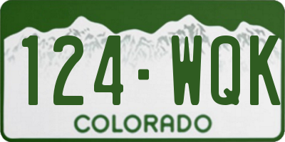 CO license plate 124WQK