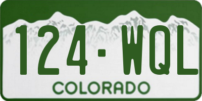 CO license plate 124WQL