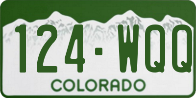 CO license plate 124WQQ