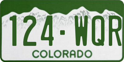 CO license plate 124WQR