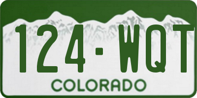 CO license plate 124WQT