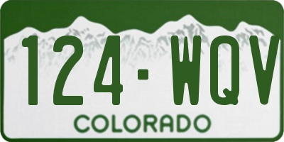 CO license plate 124WQV