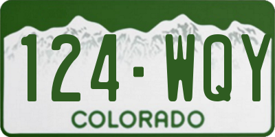 CO license plate 124WQY