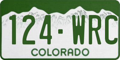 CO license plate 124WRC