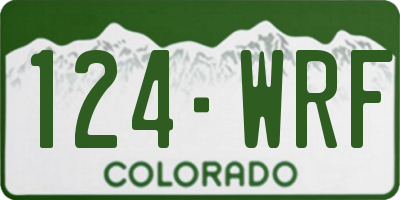 CO license plate 124WRF