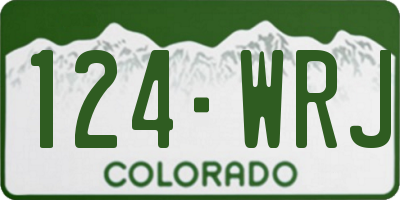 CO license plate 124WRJ