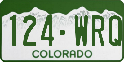 CO license plate 124WRQ