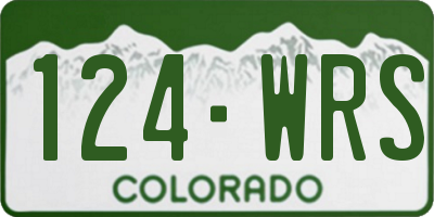CO license plate 124WRS