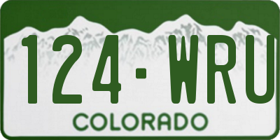 CO license plate 124WRU