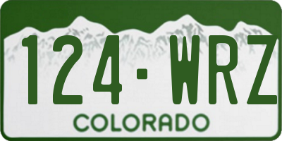 CO license plate 124WRZ
