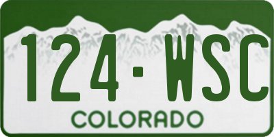 CO license plate 124WSC