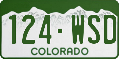 CO license plate 124WSD