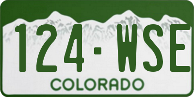 CO license plate 124WSE