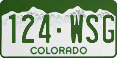 CO license plate 124WSG