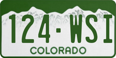 CO license plate 124WSI