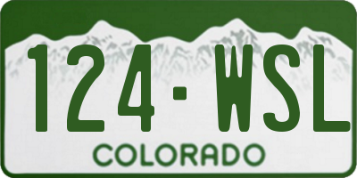 CO license plate 124WSL