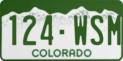 CO license plate 124WSM