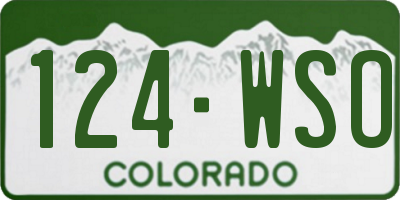 CO license plate 124WSO