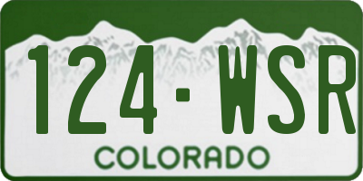 CO license plate 124WSR