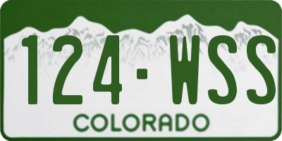 CO license plate 124WSS