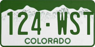 CO license plate 124WST