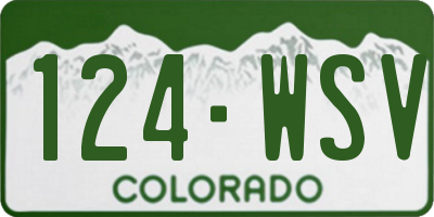 CO license plate 124WSV